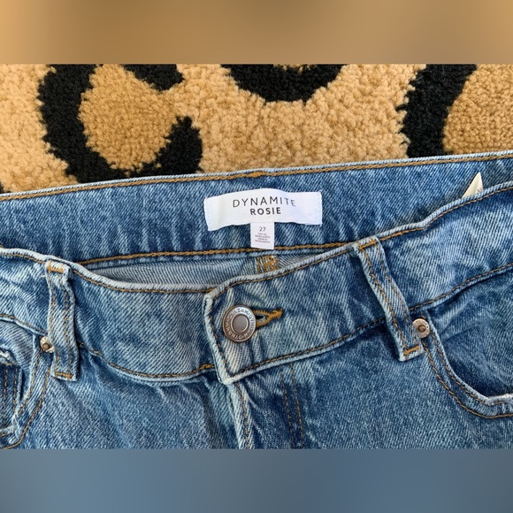 High-waisted, button fly, light-wash Dynamite Rosie Jeans Size 27 - Picture 3 of 3